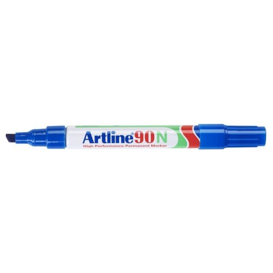 Artline 90N Permanente Marker. Beitelvormige Punt. 2 - 5 mm. Blauw
