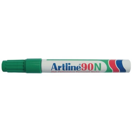 Artline 90N Permanente Marker. Beitelvormige Punt. 2 - 5 mm. Groen