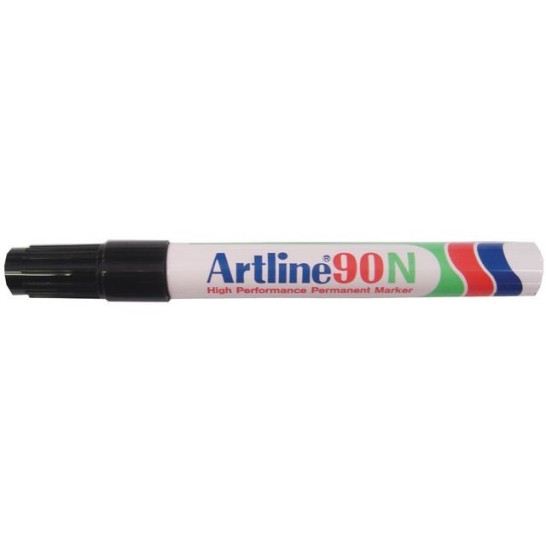 Artline 90N Permanente Marker. Beitelvormige Punt. 2 - 5 mm. Zwart
