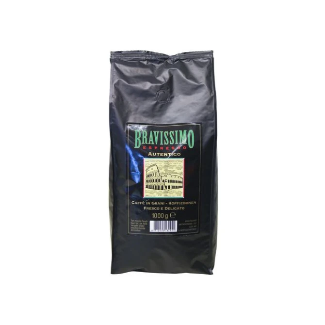 BRAVISSIMO Espresso Autentico Koffiebonen 1KG (doos 8 stuks) BRAVISSIMO Espresso Autentico Koffiebonen 1KG (doos 8 stuks)