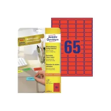 Avery Zweckform L4790-20 etiketten 38.1 x 21.2 mm rood (1300 etiketten) Avery Zweckform L4790-20 etiketten 38.1 x 21.2 mm rood (1300 etiketten)