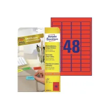 Avery Zweckform L6038-20 etiketten 45.7 x 21.2 mm rood (960 etiketten) Avery Zweckform L6038-20 etiketten 45.7 x 21.2 mm rood (960 etiketten)
