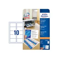 AVERY Quick & Clean™ visitekaartje 85 x 54 mm 185 g/m² perforatierand C32010 Inkjet (pak 250 stuks)