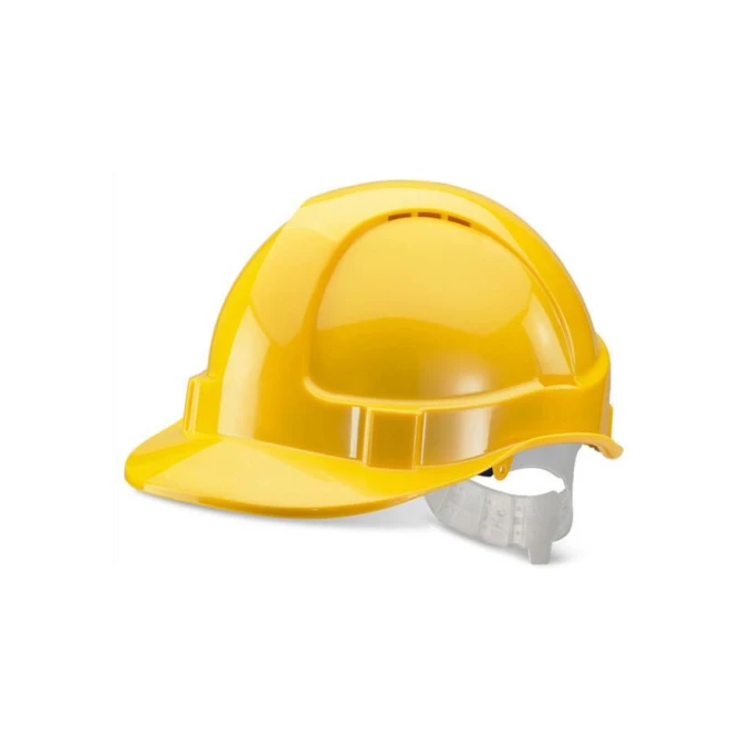 B BRAND Geventileerde Veiligheidshelm Economy geel (doos 10 stuks)