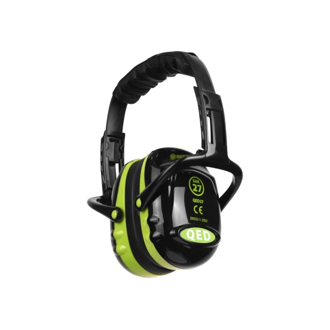 B BRAND QED27 On-Ear Gehoorbeschermer Zwart Groen