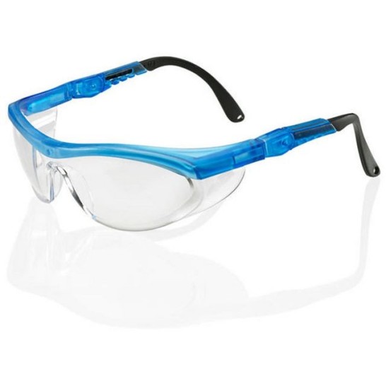 B BRAND Utah Veiligheidsbril UV-Filter Transparant / Blauw (doos 10 stuks)