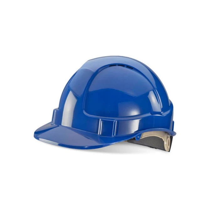 B BRAND Veiligheidshelm Geventileerd Met Draaiknop blauw (doos 5 stuks)