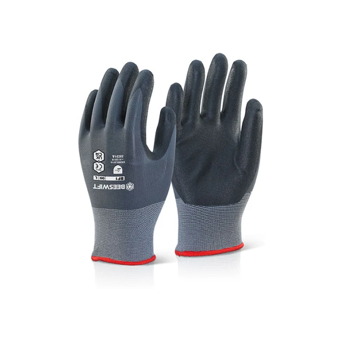 B FLEX Handschoenen Nitril-PU Mix Gecoat Zwart / Grijs Small (doos 10 stuks) B FLEX Handschoenen Nitril-PU Mix Gecoat Zwart / Grijs Small (doos 10 stuks)