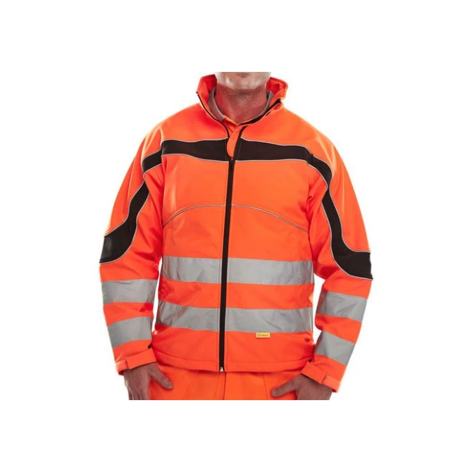 B SEEN Eton Softshell Jas Reflecterend Fleece-gevoerd Maat M Oranje B SEEN Eton Softshell Jas Reflecterend Fleece-gevoerd Maat M Oranje
