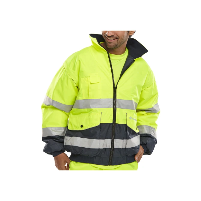 B SEEN Europa Bomberjack Reflecterend Polyester Maat S Geel