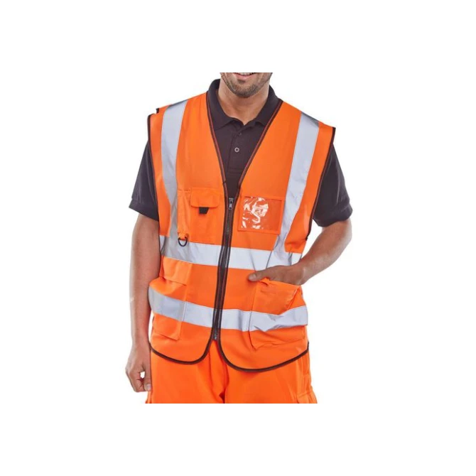 B SEEN Executive Veiligheidsvest Reflecterend Maat 5XL Oranje B SEEN Executive Veiligheidsvest Reflecterend Maat 5XL Oranje