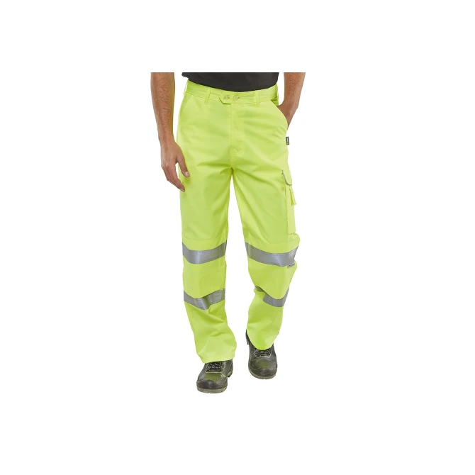 B SEEN Hi-Vis Poly-katoenen Werkbroek Saturn geel 40 B SEEN Hi-Vis Poly-katoenen Werkbroek Saturn geel 40