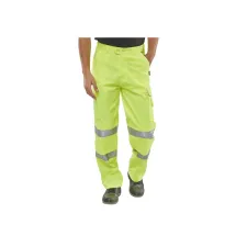 B SEEN Hi-Vis Poly-katoenen Werkbroek Saturn geel 42T B SEEN Hi-Vis Poly-katoenen Werkbroek Saturn geel 42T