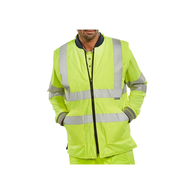 B SEEN Omkeerbare Bodywarmer Maat 6XL Marineblauw en Reflecterend Geel B SEEN Omkeerbare Bodywarmer Maat 6XL Marineblauw en Reflecterend Geel
