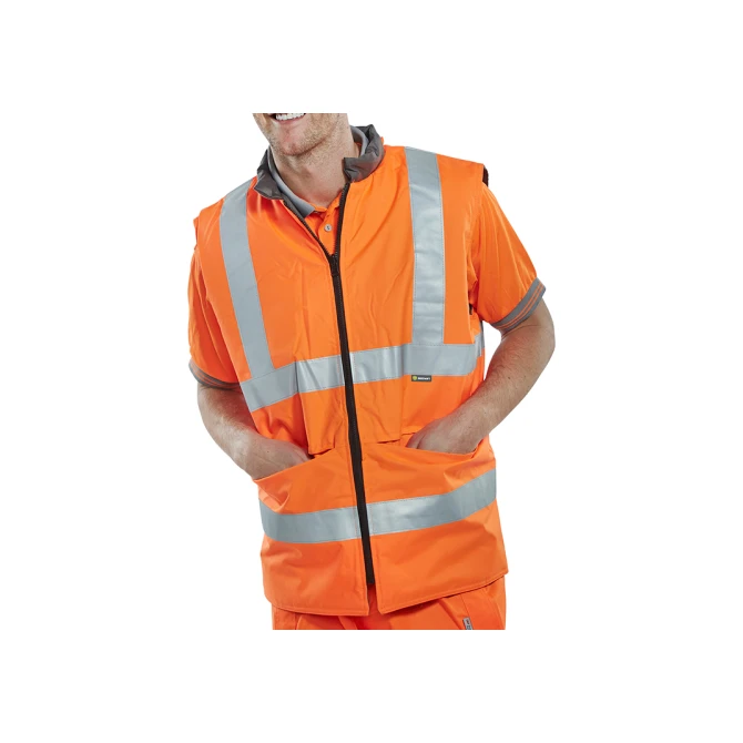 B SEEN Omkeerbare Bodywarmer Maat XL Grijs en Reflecterend Oranje B SEEN Omkeerbare Bodywarmer Maat XL Grijs en Reflecterend Oranje