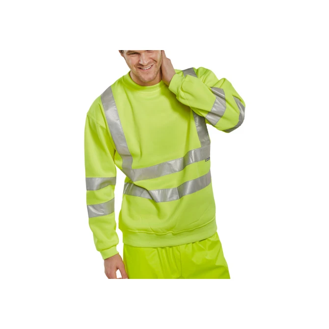 B SEEN Saturn Sweatshirt Hoge zichtbaarheid Maat 4XL Geel B SEEN Saturn Sweatshirt Hoge zichtbaarheid Maat 4XL Geel