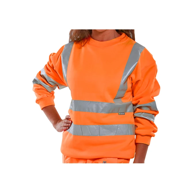 B SEEN Sweatshirt Hoge zichtbaarheid Maat 4XL Oranje B SEEN Sweatshirt Hoge zichtbaarheid Maat 4XL Oranje