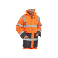 B SEEN Tweekleurige Jas Reflecterend Maat 5XL Marineblauw met Oranje B SEEN Tweekleurige Jas Reflecterend Maat 5XL Marineblauw met Oranje