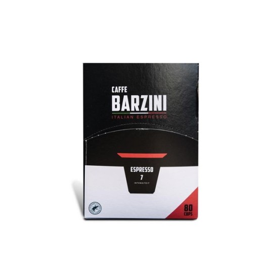 BARZINI Espresso UTZ Koffiecapsules (doos 6 x 80 stuks)