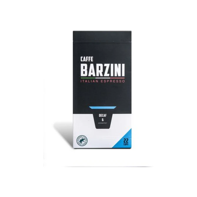 BARZINI Nespresso® Decaf Koffiecapsules Cafeïnevrij (pak 6 x 22 stuks)