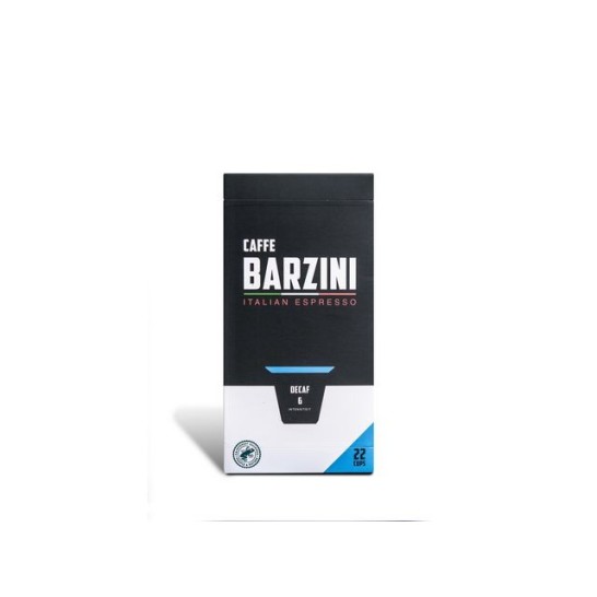 BARZINI Nespresso® Decaf Koffiecapsules Cafeïnevrij (pak 6 x 22 stuks)