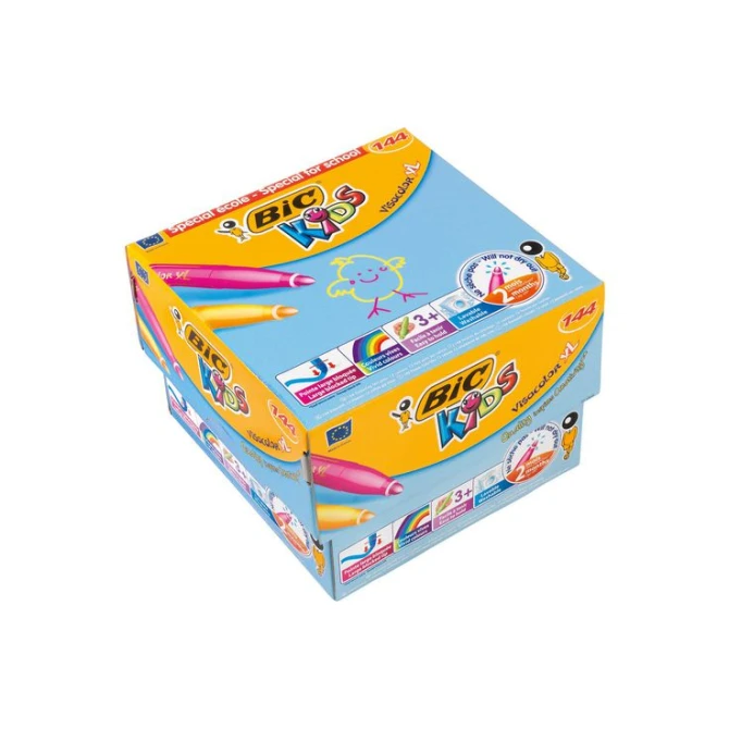 BiC BIC KiDS Visacolor XL - pen met vezelpunt (pak van 144) (pak 144 stuks)