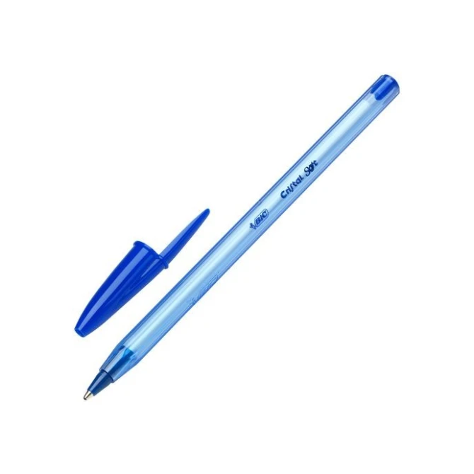 BIC® Balpen Cristal Soft 12 mm blauw (doos 50 stuks) BIC® Balpen Cristal Soft 12 mm blauw (doos 50 stuks)