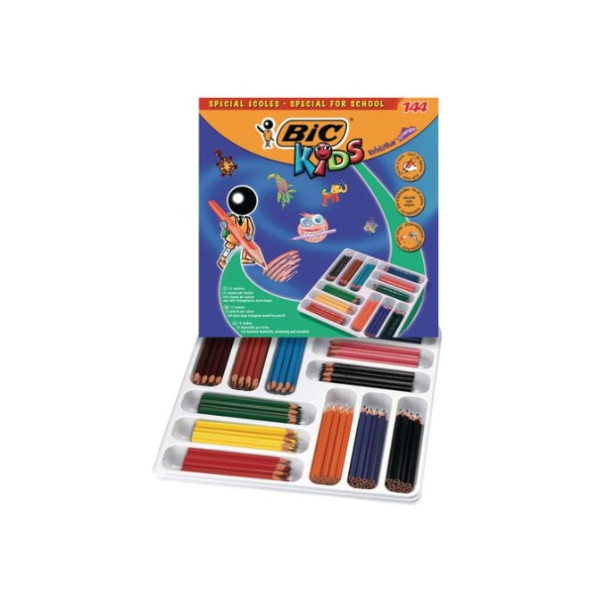 BIC® Kids Ecolutions Evolution Kleurpotloden Assorti (pak 144 stuks) BIC® Kids Ecolutions Evolution Kleurpotloden Assorti (pak 144 stuks)
