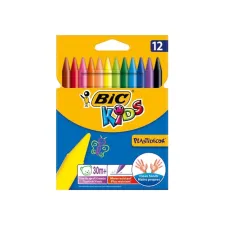 BIC® Kids Plastidecor Waskrijt Assorti (pak 12 stuks)