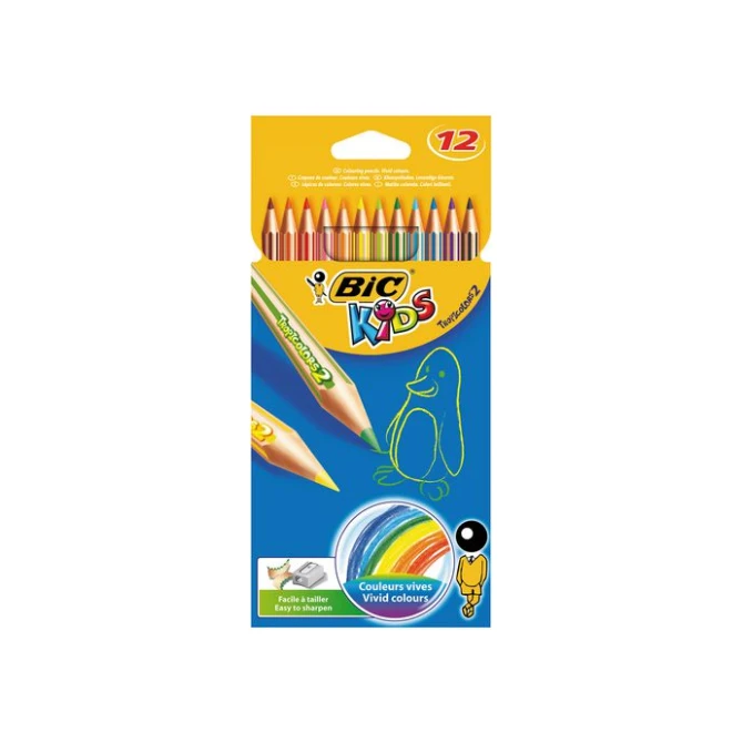 BIC® Kids™ Tropicolors kleurpotloden zeshoekige huls loodstiften assorti (pak 12 stuks) BIC® Kids™ Tropicolors kleurpotloden zeshoekige huls loodstiften assorti (pak 12 stuks)