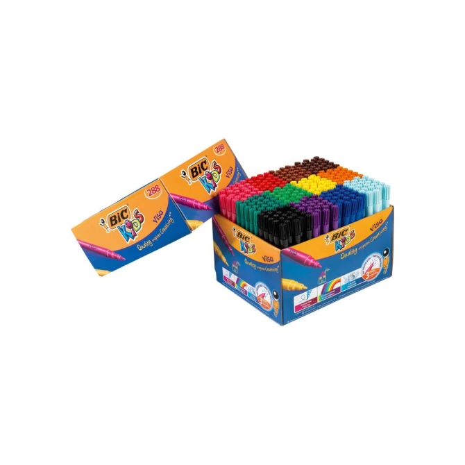 BIC® Kids Visacolor Stiften Niet-permanent 09 mm Assorti (pak 288 stuks) BIC® Kids Visacolor Stiften Niet-permanent 09 mm Assorti (pak 288 stuks)