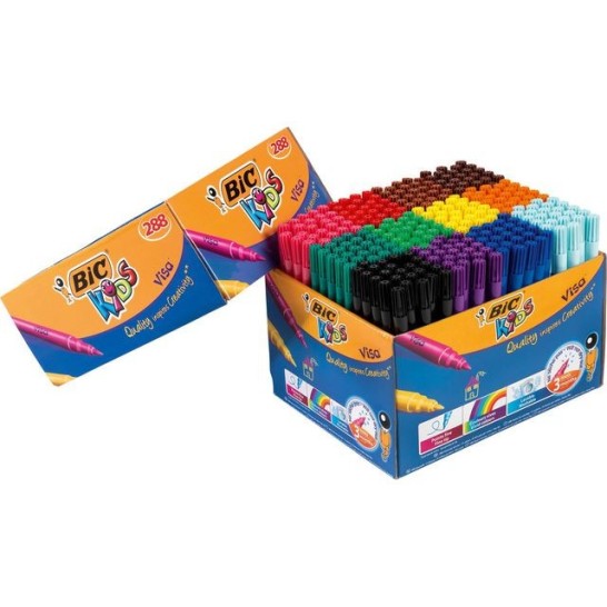 BIC® Kids Visacolor Stiften Niet-permanent 09 mm Assorti (pak 288 stuks)