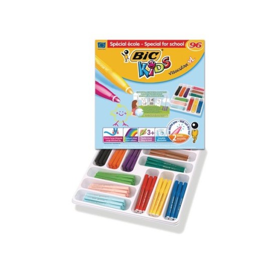 BIC® Kids Visacolor Stiften Niet-permanent 09 mm Assorti (pak 96 stuks)