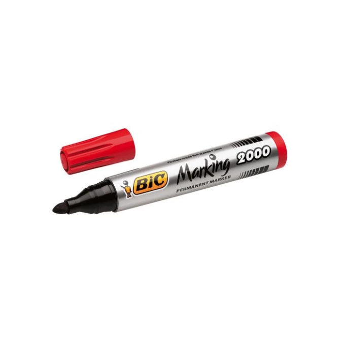 BIC® Marking 2000 Permanente Marker Ronde Punt 17 mm Rood (pak 12 stuks)