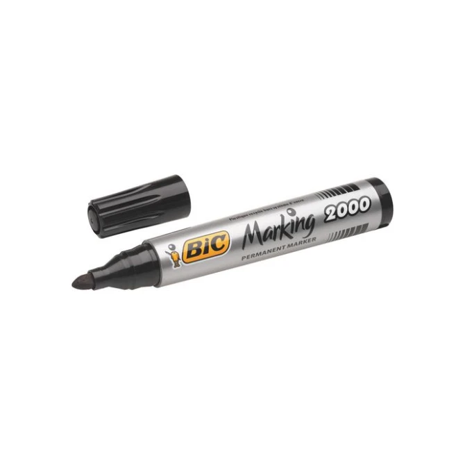 BIC® Marking 2000 Permanente Marker Ronde Punt 17 mm Zwart (pak 12 stuks)