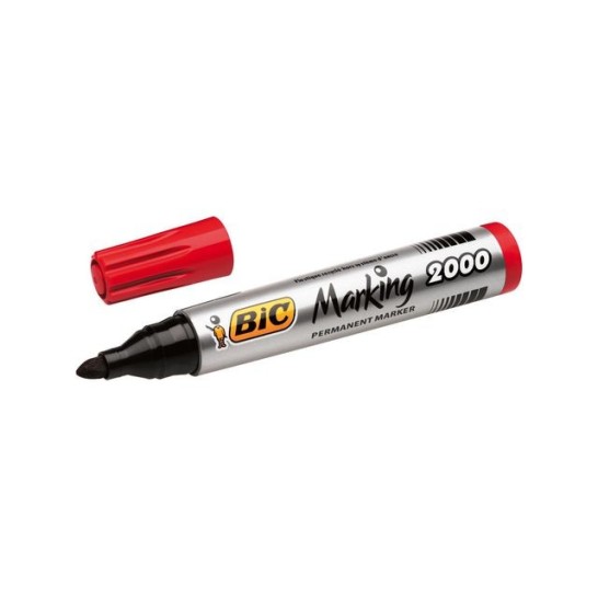 BIC® Marking 2000 Permanente Marker Ronde Punt 17 mm Rood (pak 12 stuks)