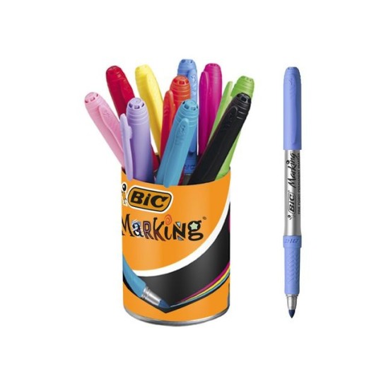 BIC® Marking Color Permanente Marker Ronde Punt 1 mm Assorti (pak 10 stuks)