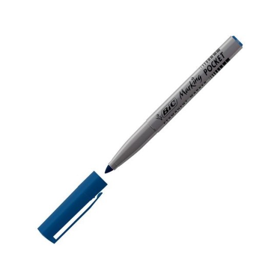 BIC® Marking Pocket 1445 Permanente Marker Ronde Punt 1 mm Blauw (pak 12 stuks)