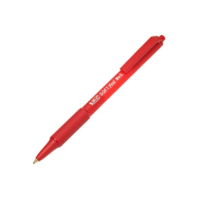 BIC® Soft Feel Clic Balpen Medium Punt 1 mm Rood (pak 12 stuks) BIC® Soft Feel Clic Balpen Medium Punt 1 mm Rood (pak 12 stuks)