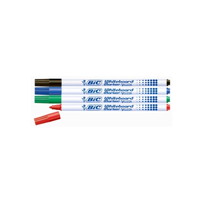 BIC® Velleda 1721 Whiteboardmarker Ronde Punt 15 mm Assorti (pak 4 stuks) BIC® Velleda 1721 Whiteboardmarker Ronde Punt 15 mm Assorti (pak 4 stuks)