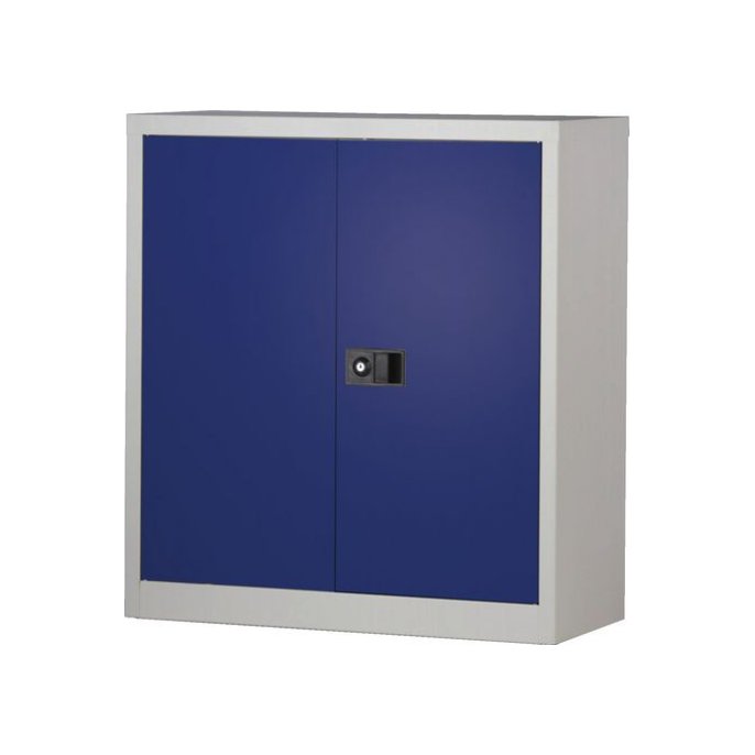 BISLEY Basic Draaideurkast met 1 Legbord 100 x 91 x 40 cm Staal Grijs met Blauw BISLEY Basic Draaideurkast met 1 Legbord 100 x 91 x 40 cm Staal Grijs met Blauw