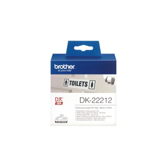 BROTHER DK-22212 Labels Papier 62 mm Zwart op Wit (rol 1524 meter)