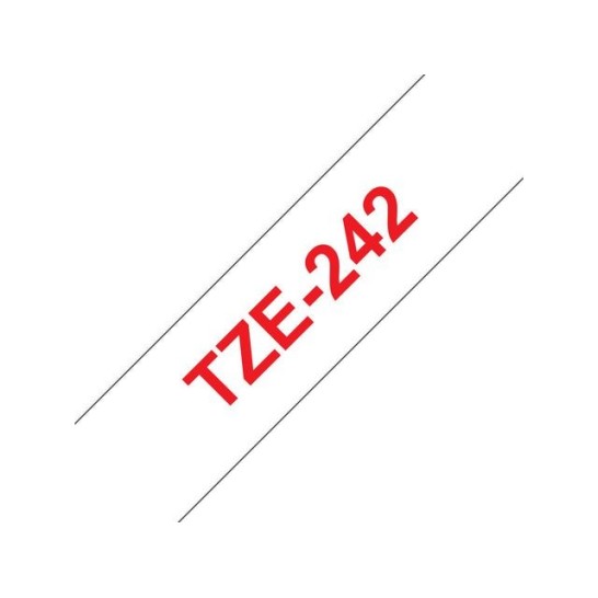 BROTHER TZe-242 Tape 18 mm x 8 m Rood op Wit
