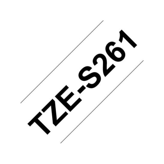 BROTHER TZe-S261 Tape Extra Kleefkracht 36 mm x 8 m Zwart op Wit
