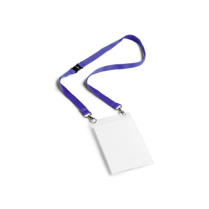 DURABLE 852507 Badge A6 met Textiekoord blauw (10 stuks)