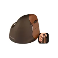 Bakker Elkhuizen Evoluent4 Verticale Muis Draadloos Bluetooth Rechtshandig Zwart Bruin