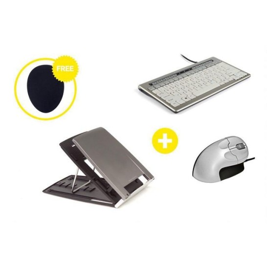 Bakker Elkhuizen Homeworking Essentials Plus US/EUR met gratis mousepad (doos 4 stuks)