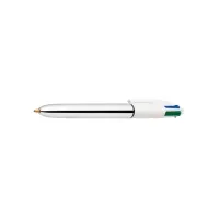Balpen BIC 4-kleuren Shine zilver Balpen BIC 4-kleuren Shine zilver