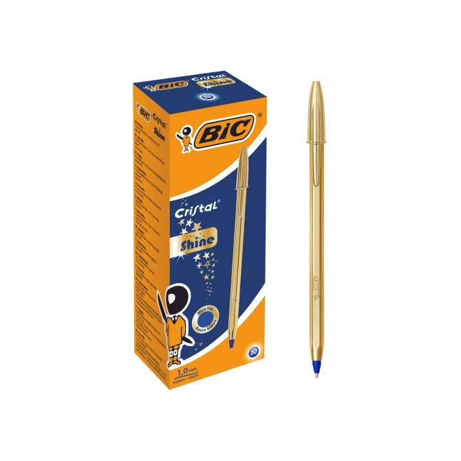 Balpen BIC Cristal Shine blauw/ds20 Balpen BIC Cristal Shine blauw/ds20