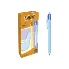 BiC 4 Colours Pastel Balpen Medium 1.0 mm Assorti (1 pak x 12 pennen) BiC 4 Colours Pastel Balpen Medium 1.0 mm Assorti (1 pak x 12 pennen)